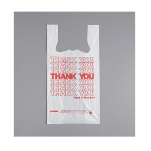 Reusable Plastic Bag WT/8x4/45m Thank you/300pcs