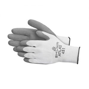 Atlas 451-Tagged Natural Rubber Latex Coated Gloves Gray XL