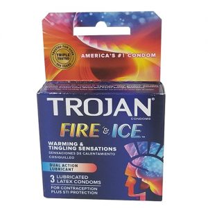 Trojan Fire & ICE, 3 latex Condoms per case